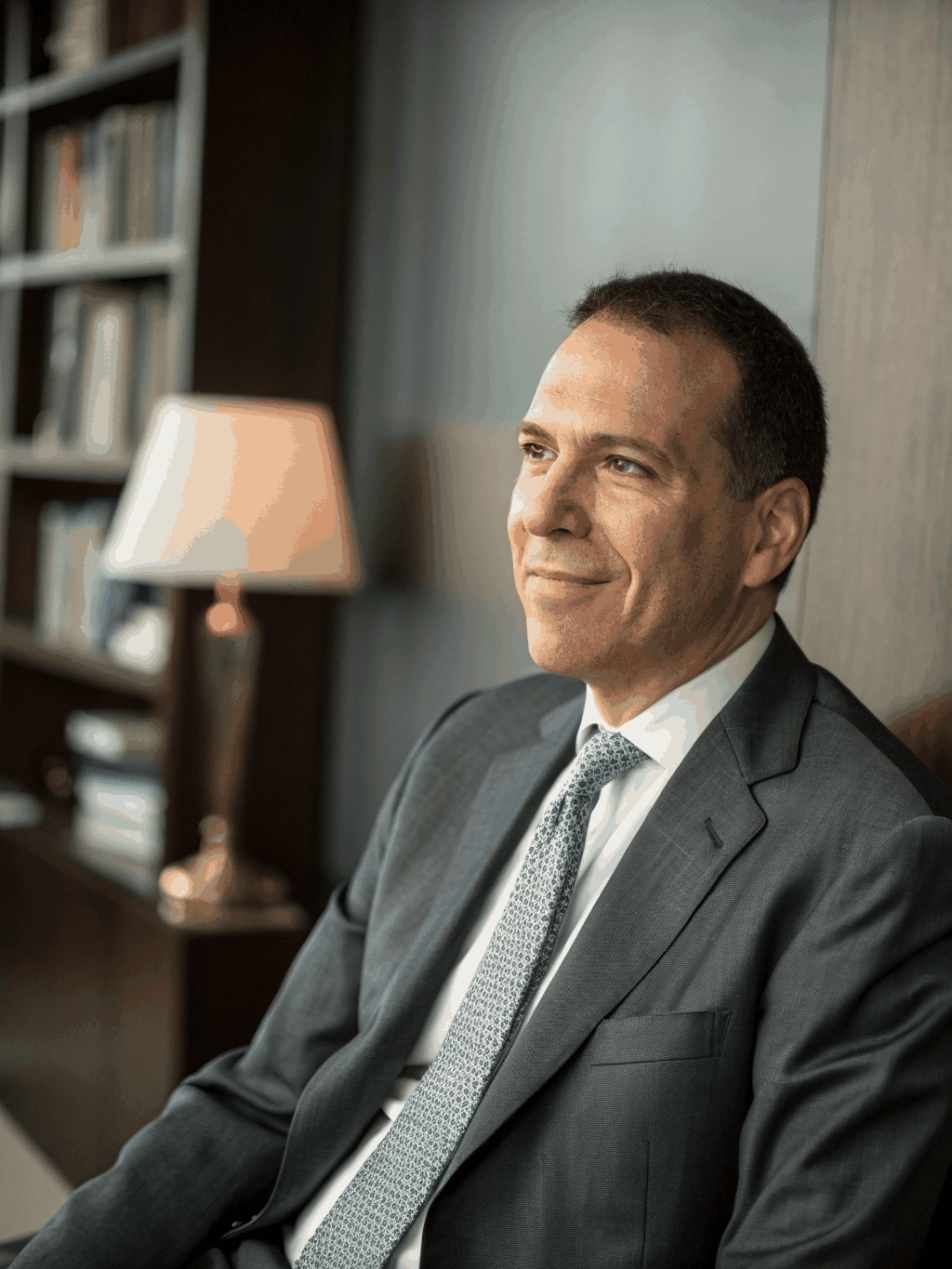 Black and white portrait of Marcus Thorne, Managing Director